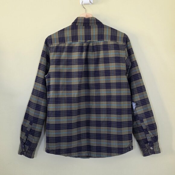 North Face Quilted Overshirt Mens S Plaid Shacket Outdoor Preppy Upcycle FLAW - Picture 16 of 16